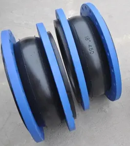 Samples can be customized DN40-DN600 flexible three bellows rubber expansion joint