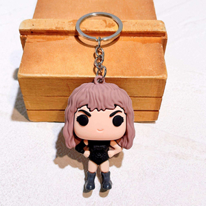 Hot bán <span class=keywords><strong>Taylor</strong></span> Móc Chìa Khóa phim hoạt hình PVC Mặt dây chuyền t <span class=keywords><strong>Swift</strong></span> Q Keychain Kawaii 3D Silicone TS Keychain cho người yêu âm nhạc người hâm mộ - Product Image 4
