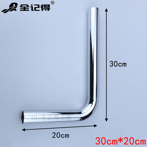 Siphon de vidange en acier inoxydable électro-plaqué de type L, 1 pouce DN32, pour toilettes à cuvette basse, tuyau de chasse d'eau, siphons de plomberie - Product Image 5