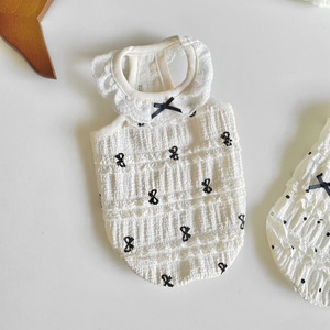 Retro lace bow <b>dog</b> <b>clothes</b>, pet cat vest, spring and summer thin <b>clothes</b>, <b>small</b> <b>dog</b> clothing, Bichon Frise - Product Image 3