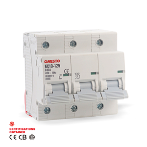 Interruptor de Circuito Trifásico de Alta Calidad <span class=keywords><strong>ONESTO</strong></span>, Tipo Riel DIN, 80A, 100A, 125A, MCB - Product Image 1
