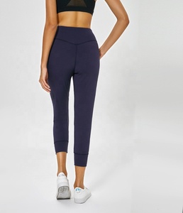 Excelente calidad de deporte cómodo alta cintura de Yoga Fitness de alta elástico No-sensación de gimnasio Capri con bolsillo - Product Image 3
