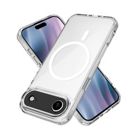 Coque transparente en acrylique pour iPhone 17 Air 16 15 14 13 Pro Max, magnétique pour recharge sans fil, coque transparente en PC pour iPhone 18 Pro