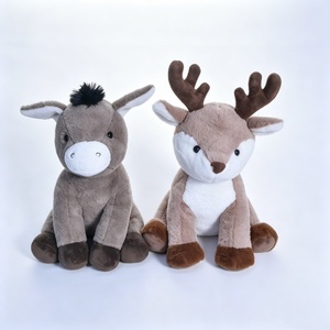 Par de peluches personalizados de animales de granja y bosque, peluches de ciervo y burro, set de peluches de reno y burro - Product Image 3