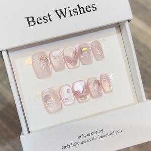 Venta al por Mayor de 10 <span class=keywords><strong>Uñas</strong></span> <span class=keywords><strong>Postizas</strong></span> Pintadas a Mano con Gel, Hermosas y Lujosas, Diseño Personalizado, <span class=keywords><strong>Uñas</strong></span> <span class=keywords><strong>Postizas</strong></span> Hechas a Mano - Product Image 1