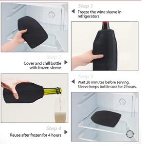 Pendingin Gel Neoprene & PE: lengan botol anggur Premium untuk pendinginan dan isolasi cepat - Product Image 2