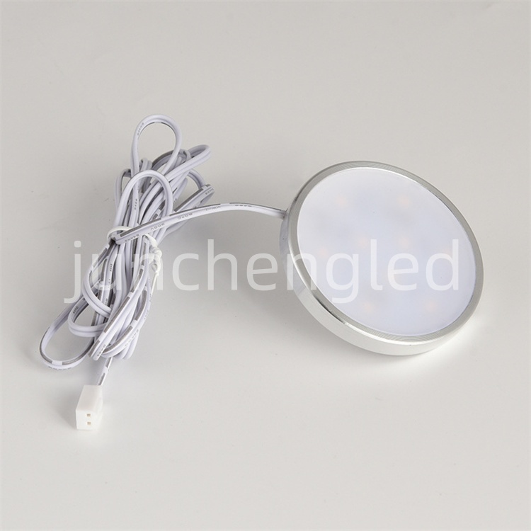 Under Cabinet Surface Mounted Led Cabinet Puck Light Mini Led Round Jewelry Kitchen Lighting Aluminium USB Led Puck Lights