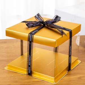 Hộp Giấy Bánh Cưới Tái Chế Nhiều Màu Sắc Bán Chạy Có Cửa Sổ Trong Suốt Hộp Bánh Trong Suốt - Product Image 4