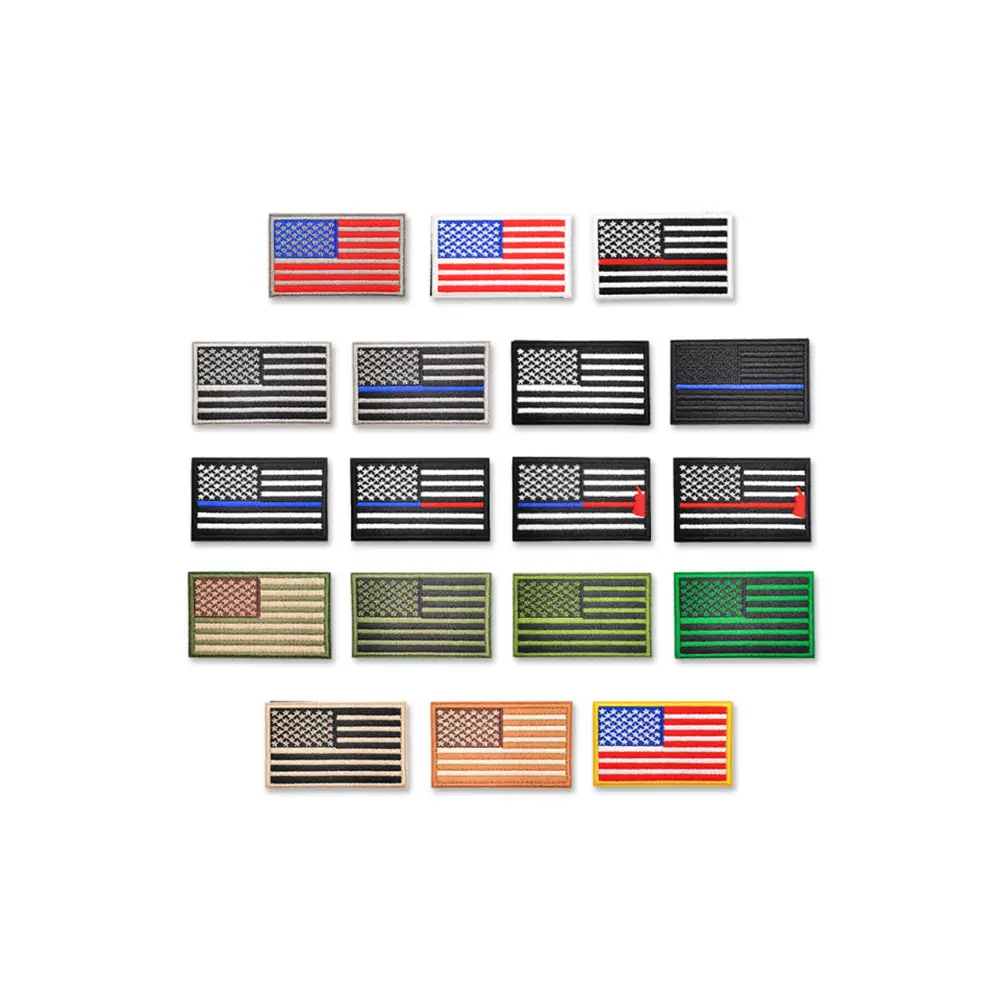 חום לחתוך מותאם אישית לאומי דגל רקמת תיקון ארה"ב לאומי יום בחירות קישוט טלאים רקומים ארוג פוליאסטר תיקון