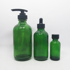 Bouteilles en verre rondes Boston dépolies ambrées à prix d'usine, flacons Boston transparents avec <span class=keywords><strong>pompe</strong></span> à lotion, fabriqués en Chine - Product Image 4