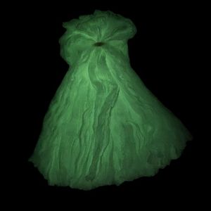 Decorazione della casa stregata per festa di Halloween luce nel fondente in cotone ragnatela luminosa - Product Image 3