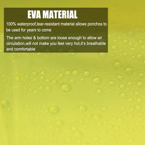 เสื้อกันฝน EVA แบบใช้ซ้ำได้ น้ำหนัก 140 กรัม สำหรับเดินทางและสถานการณ์ฉุกเฉิน - Product Image 3