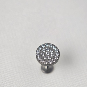 Orecchini in Titanio G23 Grado Impiantabile con Zirconi per <span class=keywords><strong>Piercing</strong></span> <span class=keywords><strong>Trago</strong></span> e Cartilagine, Regalo di Fidanzamento e Matrimonio, per Bambini, Personalizzabili, Vendita all'Ingrosso - Product Image 1