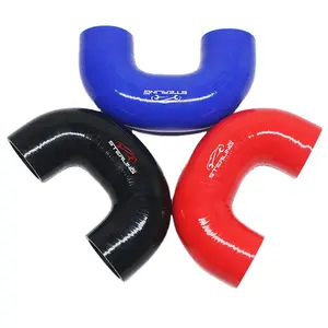 Manufacturer of Flexible 180 Degree Radiator Silicone Hose Soft Rubber Tubing with Custom Cutting and Moulding Services