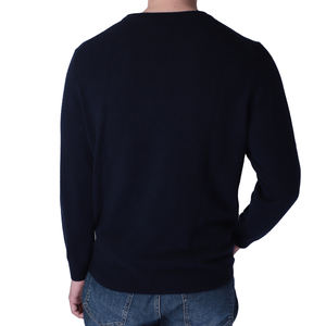 เสื้อกันหนาว2024ออกแบบแฟชั่นสำหรับผู้ชายเสื้อกันหนาวแบบสวมหัวมีรูสำหรับฤดูใบไม้ร่วงเสื้อกันหนาวผ้าฝ้ายถักโลโก้ฤดูหนาว - Product Image 3