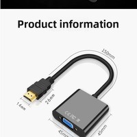 Adaptador de HDTV a VGA, Material ABS OEM, Hecho en China, para Monitor de Escritorio, Portátil, Proyector, Accesorios de Computadora