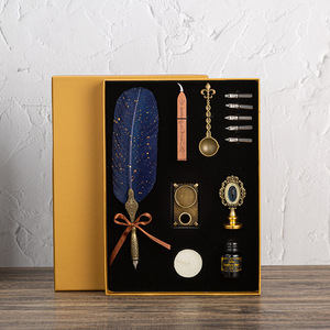 Offre Spéciale : Ensemble de Stylos Vintage avec Plume Dorée, Stylo Plume pour Étudiant, Calligraphie, Stylo à Tremper, Cadeau d'Anniversaire, 5 Plumes - Product Image 2