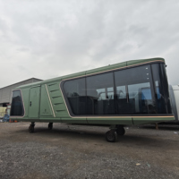 Cabine Luban préfabriquée, maison moderne préfabriquée, villa de luxe, maisons capsules, capsule spatiale avec remorque