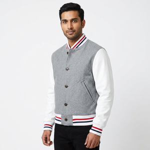 Hot Selling Custom <b>Men's</b> High Street Cool Winter Varsity <b>Jackets</b> <b>Thin</b> Baseball Bomber Leather CollegeBaseballjacket for <b>men</b> - Product Image 1