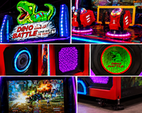 Machine d'arcade de tir d'aventure préhistorique reconditionnée, jeu de balle à monnayeur en métal pour 2 joueurs, utilisation en intérieur, divertissement familial