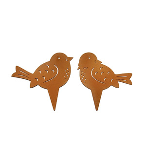 Nouveau rouillé drôle papillon pendentif <span class=keywords><strong>Pot</strong></span> de fleur Plugin fer lapin hérisson Silhouette moderne maison jardin décoration extérieure - Product Image 5