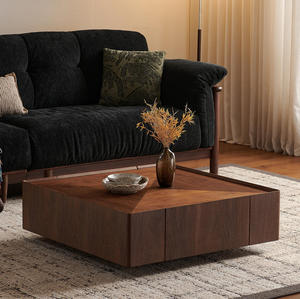 35.4-inch Modern Wood Coffee <b>Table</b>-Durable Eco-Friendly Easy to Clean for Apartment Villa Hotel Use - Product Image 1
