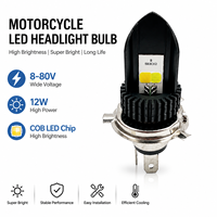 Système d'éclairage moto compatible Canbus, ampoules H4, 3000LM 6500K 9003 HB2 avec un profil de faisceau parfait