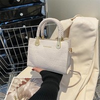 Dames Designer Luxe Stenen Schoudertasjes Handtassen Gevlochten Handvat Rits Trendy Simpele Gevlochten Dames Schoudertassen