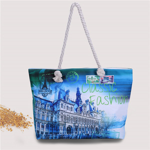 Bolsa de Compras de Lona de Algodón Reutilizable, Ecológica, Duradera, con Cierre de Cremallera Abierta, Personalizada con Impresión OEM y ODM - Product Image 2