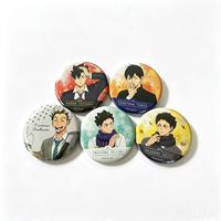 Badge personnalisé en étain, motif sur mesure, broche ronde de dessin animé, badge imprimé sur mesure pour anime, mariage, cadeau d'entreprise