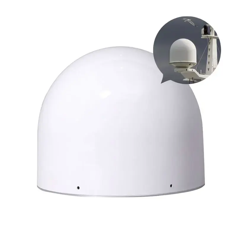 कस्टम Moistureproof एफआरपी जीआरपी शीसे रेशा जेल कोट चमकदार Antennaradome मल्लाह 900 Vsat Radome कवर