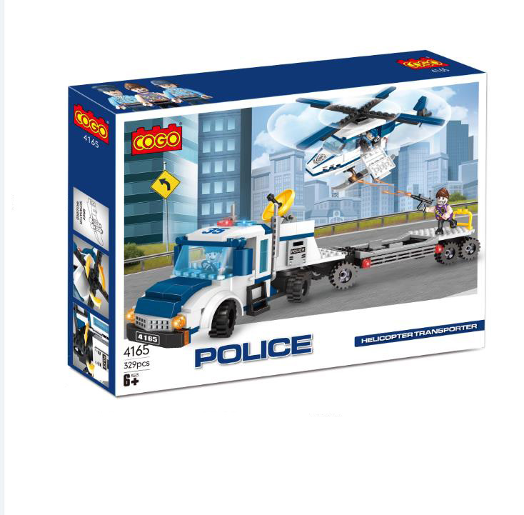 COGO Police 329 PCS 3D Plastic Car Educational Building Blocks Toys For Kids