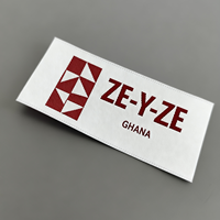 Étiquettes tissées pour vêtements, personnalisées, haute densité, avec logo et taille, pour textiles pliés