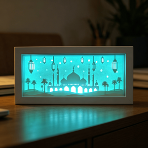 Nouvelle conception, lampe de sculpture sur papier 3D de haute qualité, boîte à lumière LED de nuit sans télécommande pour la décoration de la maison - Product Image 3