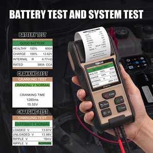 Probador de Baterías Automotrices THINKCAR TBT360PRO 12V 24V con Impresora Integrada, Analizador de CCA, SOH y SOC para Baterías <span class=keywords><strong>AGM</strong></span>, EFB, Plomo-Ácido y Litio - Product Image 3