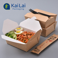 Meilleures ventes d'usine : Boîtes à emporter en papier kraft jetables avec pelliculage mat pour sushis et aliments pour bébés