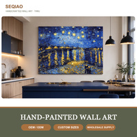 Van Gogh Malam Berbintang Di Atas Rhone Kanvas Seni Dinding Cetak Impresionis Lanskap Modern Ruang Tamu Kamar Tidur Dekorasi Rumah