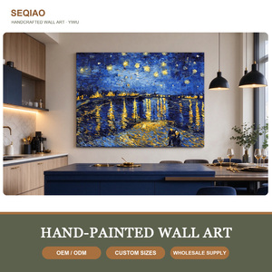 Impresión en Lienzo de la Noche Estrellada sobre el Ródano de <span class=keywords><strong>Van</strong></span> <span class=keywords><strong>Gogh</strong></span>, Arte Impresionista de Paisaje, Decoración Moderna para Sala de Estar, Dormitorio y Hogar - Product Image 2