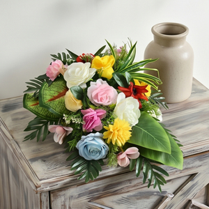 Ramo de Flores Artificiales Mixtas, Guirnaldas Decorativas y Arreglos Florales para Colgar en la Pared, Decoración para el Hogar, Bodas y Eventos - Product Image 5