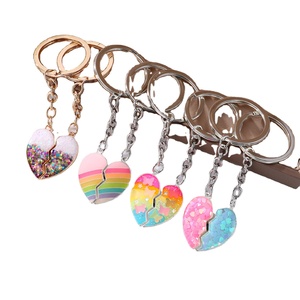 Mới Cho Tình Yêu Cầu Vồng Móc Chìa Khóa Net Màu Đỏ Cô Gái Đơn Giản Túi Mặt Dây Chuyền Hợp Kim Nhựa Giọt Đồ Trang Sức Cao Su Phong Cách Móc Khóa - Product Image 5