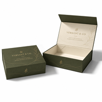 Nouvelles boîtes en papier kraft magnétiques de luxe avec logo personnalisé, emballage magnétique pliable, boîtes en papier violettes