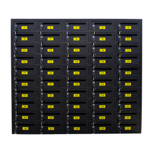 Boîtes aux lettres en acier en gros, 50 boîtes aux lettres, boîtes à colis extérieures, appartement, étanches, sécurité, livraison de colis, boîte aux lettres - Product Image 3