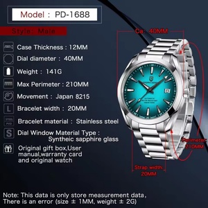 2025 New PAGANI DESIGN 1688 Business Men Mechanical Watch Luxury Sapphire Glass <b>Automatic</b> Watches 100M Waterproof Watch for Men - Product Image 2