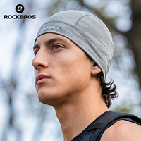 ROCKBROS Topi Bersepeda Bahan Sutra Es Pelindung dari Sinar Matahari, Topi Dalaman Helm Unisex yang Bernapas untuk Sepeda Jalan & Penggunaan Luar Ruangan di Musim Panas