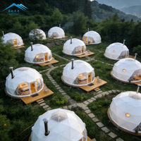 Chambres d'hôtel modulaires préfabriquées, maison igloo de jardin, dôme géodésique de 6m, 7m, 8m pour le glamping