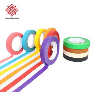 Papier décoratif coloré plissé, résistant à la chaleur, personnalisé, imprimé, écologique, adhésif acrylique, peinture en aérosol, masquage, Baoren - Product Image 2