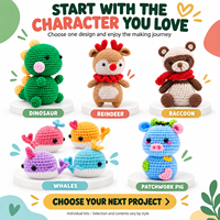 Anfänger DIY Häkel-Tierfiguren Handgemachtes Amigurumi-Set Komplette Häkelanleitung Tutorial Starter-Lernprojekt Materialien