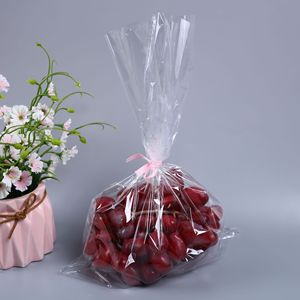 HC LDPE Food Grade <b>Clear</b> Plastic Flat Open Bottom Poly <b>Bags</b> Transparent Bread Packaging <b>Bag</b> - Product Image 1