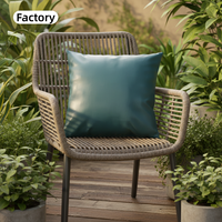 Housse de coussin de luxe en similicuir de vachette, couleur unie, confortable et imperméable, pour canapé