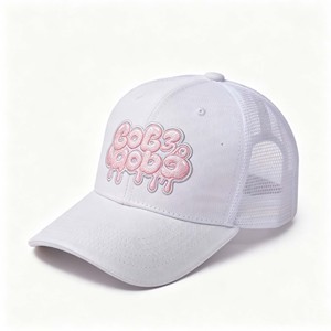 Custom High Quality 5 <b>Panel</b> Embroidery Patch Logo Curved Brim Mesh Gorras Trucker Cap Hat Hip Hop Style for Winter Beach Scene - Product Image 3